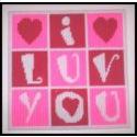 I Luv You Quilt Square