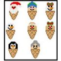 Pattern Leaflet, Ice Cream Character Christmas Tree Ornaments by Crafts And More Store