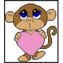 Valentine Monkey With A Heart