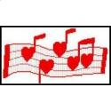 Pattern Leaflet, Valentine Musical Notes by Crafts And More Store