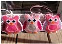 Pattern Leaflet, 3 Adorable Owl Sachets / Ornaments by Plastic Canvas Creations