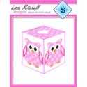 Pattern Leaflet, Pink Valentine Owl #1 Tissue Box Cover - Single Page Pattern by Plastic Canvas Creations