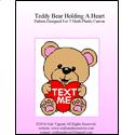 Pattern Leaflet, Teddy Bear Holding A Heart by Crafts And More Store