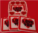 Pattern Leaflet, Love You Valentine Coasters by Dancing Dolphin Patterns