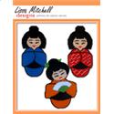 Pattern Leaflet, Asian Kokeshi Dolls SET by Plastic Canvas Creations