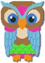 Pattern Leaflet, Pink And Blue Owl by Crafts And More Store