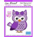 Owl Mates Girl Side View - Single Page Pattern