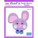 Pattern Leaflet, Purple Bunny Rabbit Wall Hanging - Single Page Pattern by Plastic Canvas Creations