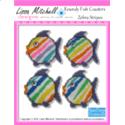 Roundy Fish Coasters (Zebra Stripes) - Single Page Pattern