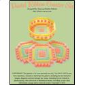 Pattern Leaflet, Pastel Ribbon Coaster Set by Dancing Dolphin Patterns