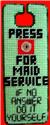 Pattern Leaflet, Maid Service Door Hanger by Dancing Dolphin Patterns