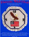 Pattern Leaflet, Patriotic Wall Clock by Dancing Dolphin Patterns