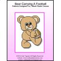 Pattern Leaflet, Bear Carrying A Football by Crafts And More Store
