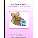 Pattern Leaflet, Bear Football Peeker by Crafts And More Store