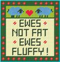 Pattern Leaflet, Ewes Not Fat Wall Plaque by Dancing Dolphin Patterns