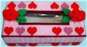 Pattern Leaflet, Hearts and Flowers Regular Tissue Box by Dancing Dolphin Patterns