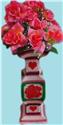 Pattern Leaflet, Hearts and Flowers Vase by Dancing Dolphin Patterns