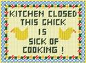 Pattern Leaflet, Kitchen Closed Wall Plaque by Dancing Dolphin Patterns