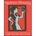 Pattern Leaflet, Waitress Silhouette by Dancing Dolphin Patterns