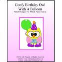 Goofy Birthday Owl With A Balloon