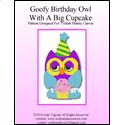 Goofy Birthday Owl With A Big Cupcake