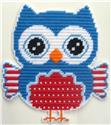 4th of July Owl with Striped Wings