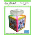 Pattern Leaflet, Neon Bright Owl Tissue Box Cover by Plastic Canvas Creations