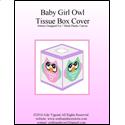 Pattern Leaflet, Baby Girl Owl Tissue Box Cover by Crafts And More Store