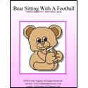 Pattern Leaflet, Bear Sitting With A Football by Crafts And More Store