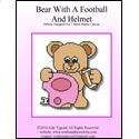 Pattern Leaflet, Bear With A Football And A Helmet by Crafts And More Store