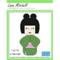 Pattern Leaflet, Cute Kokeshi Doll in Green by Plastic Canvas Creations