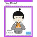 Pattern Leaflet, Cute Kokeshi Doll in Grey by Plastic Canvas Creations