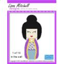 Pattern Leaflet, Cute Kokeshi Doll in Lavender by Plastic Canvas Creations