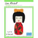 Pattern Leaflet, Cute Kokeshi Doll in Red by Plastic Canvas Creations