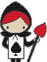 Pattern Leaflet, Alice & Friends - Spade Guard Wall Hanging by Plastic Canvas Creations