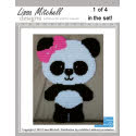 Pattern Leaflet, Cute Panda with Bow Wall Hanging by Plastic Canvas Creations