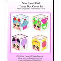Pattern Leaflet, Sew Sweet Dolls Tissue Box Cover Set by Crafts And More Store