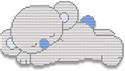 Pattern Leaflet, Baby Koala Bear, Tommy - Wall Hanging by Plastic Canvas Creations