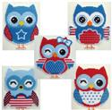 Pattern Leaflet, 4th of July Owls Decor by Plastic Canvas Creations