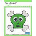 Pattern Leaflet, Crossbones Halloween Skull - Wall Hanging by Plastic Canvas Creations