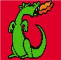 Pattern Leaflet, Fire Breathing Dragon by Dancing Dolphin Patterns
