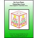 Pattern Leaflet, Joy Love Peace Tissue Box Cover by Crafts And More Store