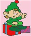 Pattern Leaflet, Elf Sitting on Gifts by Dancing Dolphin Patterns