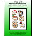 Pattern Leaflet, Winter Owl Christmas Tree Ornaments by Crafts And More Store