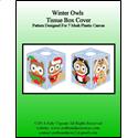 Pattern Leaflet, Winter Owls Tissue Box Cover by Crafts And More Store