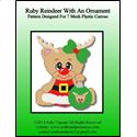 Pattern Leaflet, Ruby Reindeer With An Ornament by Crafts And More Store