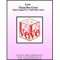 Pattern Leaflet, Love Tissue Box Cover by Crafts And More Store