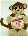 Pattern Leaflet, Bananas For You Valentine's Monkey by Plastic-Canvas-Kits.com