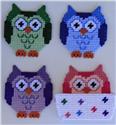 Colorful Owls Coaster Set
