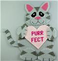 Pattern Leaflet, Purrfect Valentine's Day Cat Wall Hanging by Plastic-Canvas-Kits.com